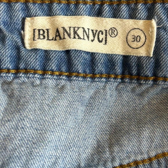 BLANKNYC Size 30 Denim Maxi Skirt Womens Blue Wash A-Line Long Cargo Pockets - Picture 7 of 8